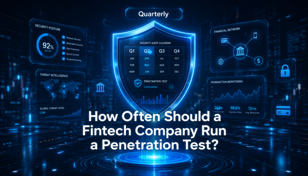 Fintech security team planning penetration testing schedule for payment platform compliance